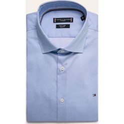 Tommy Hilfiger Tailored - Koszula. Niebieskie koszule męskie Tommy Hilfiger Tailored, bez wzorów, z bawełny, eleganckie, z włoskim kołnierzykiem, z długim rękawem. Za 299,90 zł.