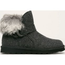 Bearpaw - Śniegowce. Szare śniegowce damskie Bearpaw, z wełny, bez zapięcia. W wyprzedaży za 249,90 zł.