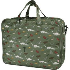 Torba podróżna w kolorze khaki ze wzorem - (S)50 x (W)38 x (G)18 cm. Brązowe torby podróżne w paski, z materiału. W wyprzedaży za 159,95 zł.