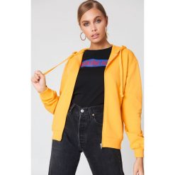 NA-KD Basic Bluza basic z kapturem - Yellow. Żółte bluzy rozpinane damskie NA-KD Basic, z kapturem. Za 72,95 zł.