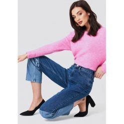 NA-KD Trend Jeansy Blocking - Blue. Niebieskie jeansy damskie marki NA-KD Trend, z bawełny, z podwyższonym stanem. W wyprzedaży za 97,18 zł.