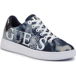 Sneakersy GUESS - Riderr2 FL5RD2 DEN12 DENIM. Niebieskie półbuty damskie Guess, ze skóry ekologicznej. W wyprzedaży za 339,00 zł.