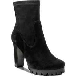Botki LASOCKI - MOKKA-08 Czarny. Czarne buty zimowe damskie Lasocki, z materiału, na obcasie. Za 249,99 zł.