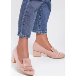 Różowe Czółenka Plethora. Różowe czółenka damskie Renee, bez wzorów, bez obcasa. Za 69,99 zł.