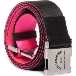 Pasek Damski KARL LAGERFELD - 201W3197 Neon Pink. Czarne paski damskie KARL LAGERFELD, w paski, z materiału. Za 389,00 zł.