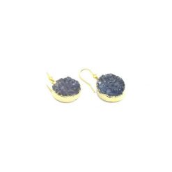 Earrings Okrągłe Ametyst Niebieski złoto. Niebieskie kolczyki damskie Brazi druse jewelry, z ametystem, złote. Za 220,00 zł.
