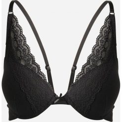 Bawełniany biustonosz push-up - Czarny. Czarne biustonosze Reserved, bez wzorów, z bawełny. Za 49,99 zł.