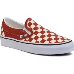 Tenisówki VANS - Classic Slip-On VN0A4U38WS21 (Checkerboard) Picnt/Trwht. Pomarańczowe półbuty damskie Vans, z gumy. Za 299,00 zł.