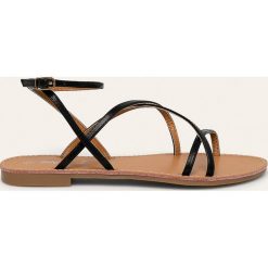Answear - Sandały Lily Shoes. Czarne klapki damskie ANSWEAR, bez wzorów, z gumy, bez obcasa, na obcasie. W wyprzedaży za 59,90 zł.