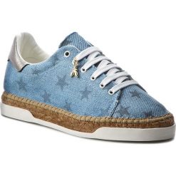 Espadryle PATRIZIA PEPE - 2V6957/A10C-C631 Indaco Star. Niebieskie tomsy damskie Patrizia Pepe, z materiału, na płaskiej podeszwie. W wyprzedaży za 419,00 zł.