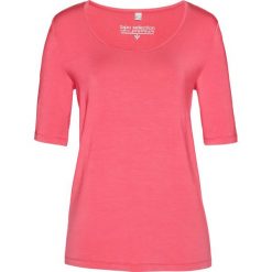 T-shirt z modalu bonprix jasnoróżowy. Czerwone t-shirty damskie bonprix. Za 37,99 zł.
