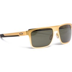 Okulary przeciwsłoneczne OAKLEY - Holbrook Metal OO4123-0855 Stn Gold/Dk Grey. Żółte okulary przeciwsłoneczne męskie Oakley, z tworzywa sztucznego. W wyprzedaży za 549,00 zł.