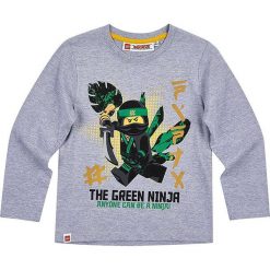 T-shirty chłopięce z długim rękawem: Koszulka „LEGO Ninjago” w kolorze szarym