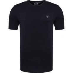 T-shirt EA7 EMPORIO ARMANI Czarny. Czarne t-shirty męskie marki EA7 Emporio Armani, z aplikacjami, z dzianiny, z okrągłym kołnierzem. Za 308,00 zł.