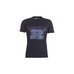 T-shirty z krótkim rękawem Napapijri SAWY. Niebieskie t-shirty męskie Napapijri, s, bez wzorów, bez kołnierzyka, krótkie. Za 151,20 zł.