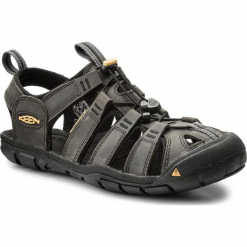 Sandały KEEN - Clearwater Cnx Leather 1013107 Magnet/Black. Szare sandały męskie Keen, ze skóry, bez zapięcia. W wyprzedaży za 319,00 zł.