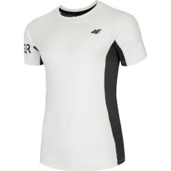 Koszulka treningowa męska TSMF261 - biały. Białe t-shirty męskie marki 4f, m, z nadrukiem, z elastanu. W wyprzedaży za 69,99 zł.