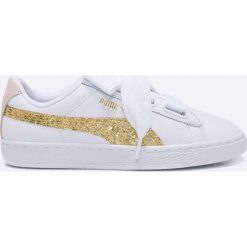 Puma - Buty Basket Heart Glitter. Szare buty sportowe damskie Puma, z gumy. W wyprzedaży za 269,90 zł.
