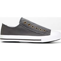 Sneakersy bonprix antracytowy. Szare sneakersy damskie bonprix, z bawełny. Za 54,99 zł.
