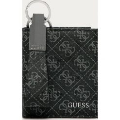 Guess Jeans - Portfel skórzany + brelok. Czarne portfele męskie Guess Jeans. Za 359,90 zł.