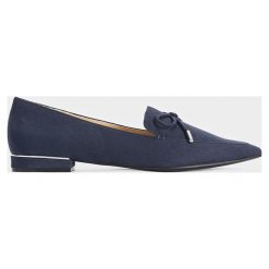 Parfois - Baleriny. Niebieskie baleriny damskie Parfois, bez wzorów, ze skóry, bez obcasa. Za 89,90 zł.