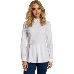 ELAINE Koszula odcinana w talii - biała. Białe koszule damskie Moe, na imprezę, s, bez wzorów, z elastanu, eleganckie, bez kołnierzyka, bez rękawów. W wyprzedaży za 69,00 zł.