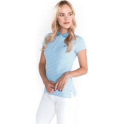 Tommy Hilfiger New Chiara Polo Koszulka Niebieski Biały. Niebieskie koszulki damskie TOMMY HILFIGER, s, bez wzorów, z elastanu, polo. Za 290,95 zł.