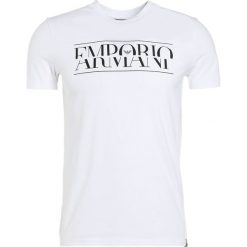 Emporio Armani LOGO Tshirt z nadrukiem bianco ottico. Białe koszulki polo Emporio Armani, m, z nadrukiem, z bawełny. Za 339,00 zł.