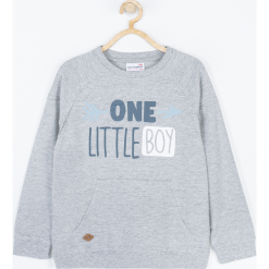 Koszulka. Szare t-shirty chłopięce marki BE BRAVE, z aplikacjami, z długim rękawem. Za 45,90 zł.