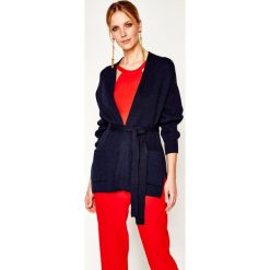 Kardigan Max Mara Leisure 33410306. Niebieskie swetry damskie Max Mara Leisure, m, bez wzorów, z bawełny, bez rękawów, bez kaptura. W wyprzedaży za 999,00 zł.