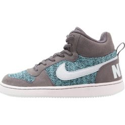 Nike Sportswear COURT BOROUGH MID SE (GS) Tenisówki i Trampki wysokie dark grey/glacier blue/polarized blue. Czarne trampki dziewczęce Nike Sportswear, ze skóry. W wyprzedaży za 161,85 zł.