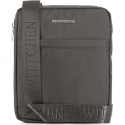 Torba 29-4P-101-8. Szare listonoszki damskie Wittchen, w paski, z materiału. Za 89,00 zł.