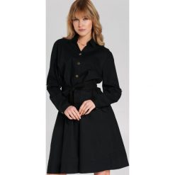 Czarna Sukienka Amie. Czarne sukienki damskie Renee, s, bez wzorów, z koszulowym kołnierzykiem, bez rękawów, koszulowe. Za 129,99 zł.