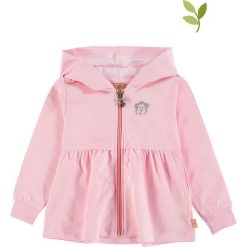 Bluza w kolorze jasnoróżowym. Różowe bluzy niemowlęce Mother Nature & Me, z aplikacjami, z bawełny, bez rękawów, bez kaptura. W wyprzedaży za 82,95 zł.