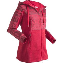 Bluza dzianinowa z polaru, długi rękaw bonprix ciemnoczerwony. Czerwone bluzy polarowe bonprix, z długim rękawem, długie. Za 169,99 zł.