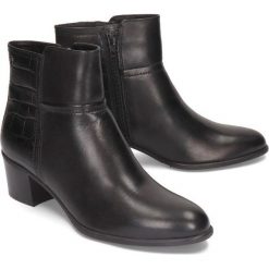 TAMARIS 25058-23 081 black/croco, botki damskie. Czarne botki damskie Tamaris, z polaru, bez obcasa, na obcasie, na zamek. Za 259,90 zł.