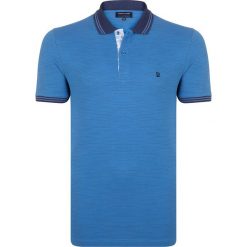 Koszulka polo w kolorze niebieskim. Niebieskie koszulki męskie Giorgio di Mare, s, z haftami, z bawełny, bez rękawów. W wyprzedaży za 87,95 zł.