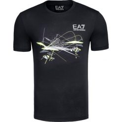 T-shirt EA7 EMPORIO ARMANI Czarny. Czarne t-shirty męskie marki EA7 Emporio Armani, z nadrukiem, z bawełny, z okrągłym kołnierzem. Za 210,00 zł.