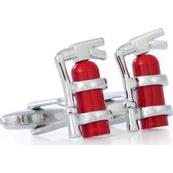Spinki do mankietów gaśnice - dla strażaka A75. Czerwone spinki do mankietów męskie Modini Moda Męska, metalowe. W wyprzedaży za 49,51 zł.