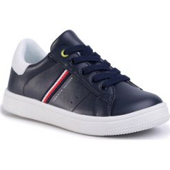 Sneakersy TOMMY HILFIGER - Low Cut Lace-Up Sneaker T3B4-30709-0621 M Blue/White X007. Niebieskie trampki chłopięce TOMMY HILFIGER, bez wzorów, ze skóry ekologicznej, na sznurówki. Za 259,00 zł.