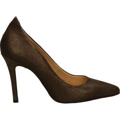 Czółenka - X012204 NOCE. Brązowe buty ślubne damskie Venezia, ze skóry. Za 149,00 zł.