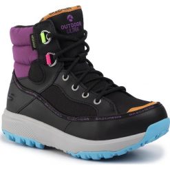 Trekkingi SKECHERS - 15562/BKMT Black/Multi. Czarne trapery damskie Skechers, ze skóry, bez obcasa, bez zapięcia. W wyprzedaży za 249,00 zł.