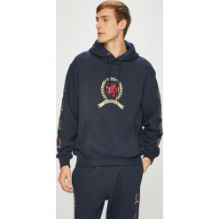 Tommy Jeans - Bluza. Białe bluzy męskie marki Tommy Jeans, s, z nadrukiem, z bawełny, z kapturem. Za 649,90 zł.
