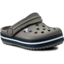 Klapki CROCS - Crocband Clog K 204537 Smoke/Navy. Szare sandały chłopięce Crocs, z tworzywa sztucznego. W wyprzedaży za 129,00 zł.
