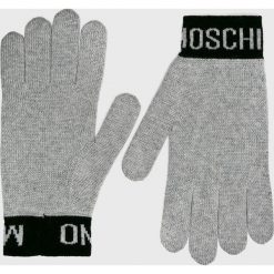 Moschino - Rękawiczki. Szare rękawiczki damskie MOSCHINO, z wiskozy. W wyprzedaży za 229,90 zł.