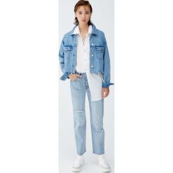 Jeansy mom fit z perełkami. Jeansy damskie Pull&Bear. Za 75,90 zł.