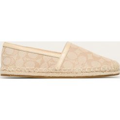 COACH - Espadryle G3562. Brązowe espadryle damskie Coach, bez wzorów, ze skóry, bez obcasa, na obcasie. W wyprzedaży za 429,90 zł.