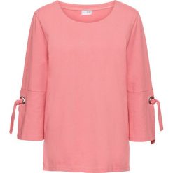 Bluza z oczkami i sznurowaniem bonprix dymny różowy. Czerwone bluzy damskie bonprix, w paski. Za 79,99 zł.
