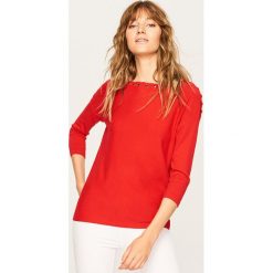 Sweter z ozdobnym wiązaniem - Czerwony. Czerwone swetry klasyczne damskie Reserved, m. Za 69,99 zł.