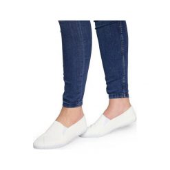 Białe Wsuwane Tenisówki Lycra HB-1 Biały. Białe trampki dziewczęce ButyModne, na lato, bez wzorów, z jeansu, bez zapięcia. Za 79,00 zł.